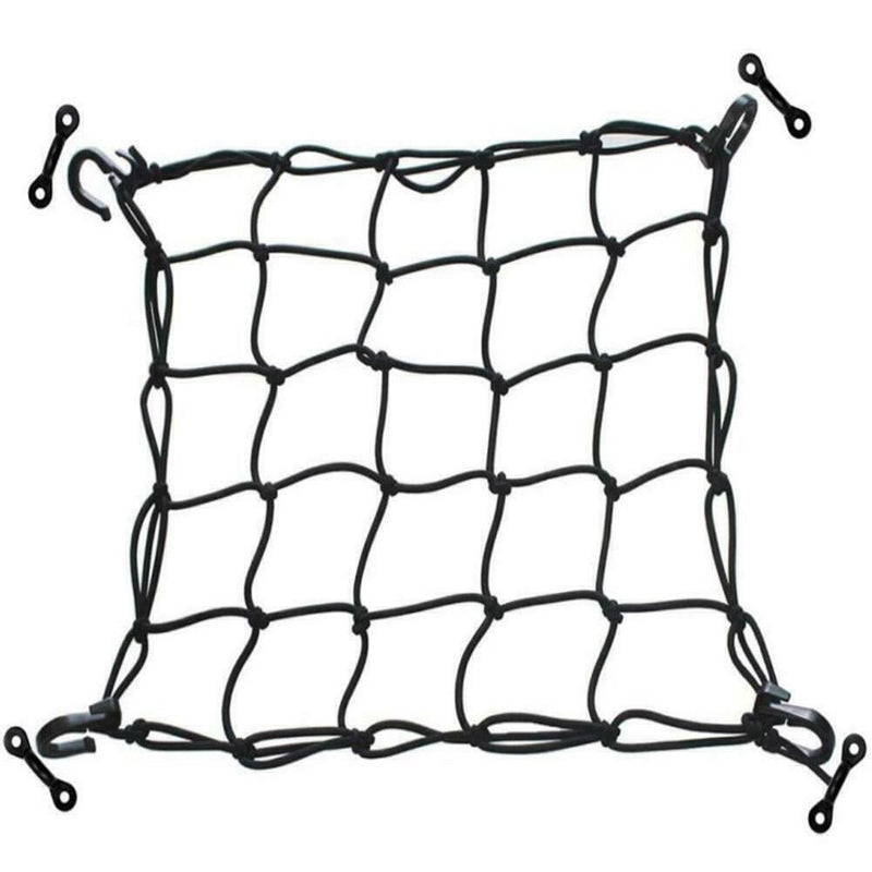 15"x15" Deck Cargo Bungee Net with Pad Eyes & Hooks Boat For Canoe Marine Q3J2