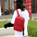 Solid Color Backpacks Oxford Cloth Big Waterproof Sport Knapsack (Dark Red)