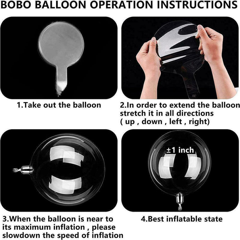 10Pcs Transparent Bobo Bubble Balloon Clear Inflatable Air Wedding Helium G0W1