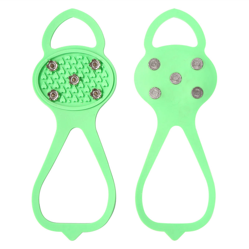 5 Teeth Spikes Crampons, Anti Slip Ice Snow Grips Walk Cleats Crampons for Sh