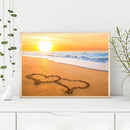 5D Diamond Painting Kit Beach Sunset Full Round Drill DIY Crafts Mosaic Pic