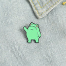 Funny Brooch Cartoon Cute Badge Lapel Pins Frog Enamel Pin Novelty Animal
