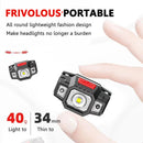 LED Mini Headlamp Outdoor Portable Wave Sensor Headlight Head Torch Flashlight