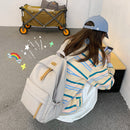 Nylon Backpack Boys Girls School Bookbag Student Solid Color Back Packs Mochilas