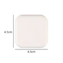 Punch Free Door Bumper Protector Self Adhesive Handle Square Pads (White) Newly