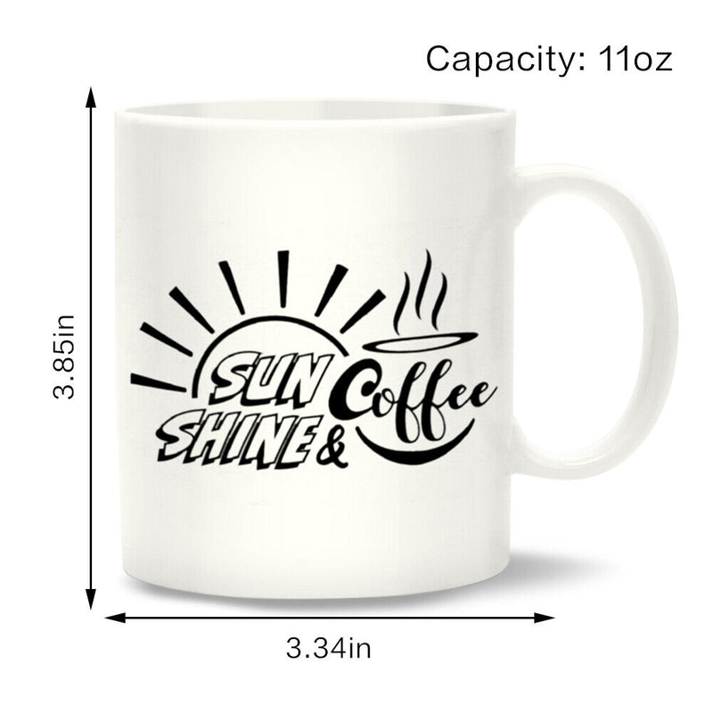 DIY Customized Ceramic Cup Sunshine Coffee Breakfast Milk Tea Drinkware Mug