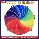 8 inch Double Row Tambourine Rainbow Hand Drums for Kid Percussion Instrume
