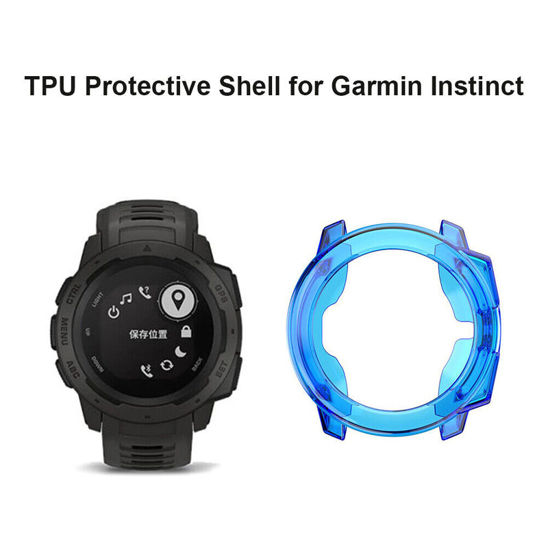 Watch Protective Cover for Garmin Instinct Smartwatch Bracelet Case (Blue) Newly