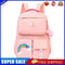 #A Korean Fashion Backpack Rainbow Shoulder Strap Teenage Girl Children Schoolba