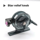 55mm Plastic Metal Winter Ice Fishing Reels Portable Fishing Reel (Black) Newly