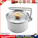 Outdoor Camping Pot Stainless Steel Tea Coffee Cooking Water Kettle Teapot Newly