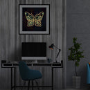 #A 5D Diamond Painting Kit Blue Flower Butterfly Partial Special Shape Drill D