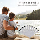 20CS Fishing Rod Tie Strap Suspenders Fastener Hook Loop Ties Belt (White)