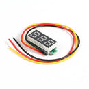 DC 0-100V 3 Wires Mini Gauge Voltage Meter Voltmeter LED Display (Green) Newly