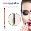 Double-end Makeup Brush Eye Brow Eyelash Wooden Handle Soft Lash Brushes