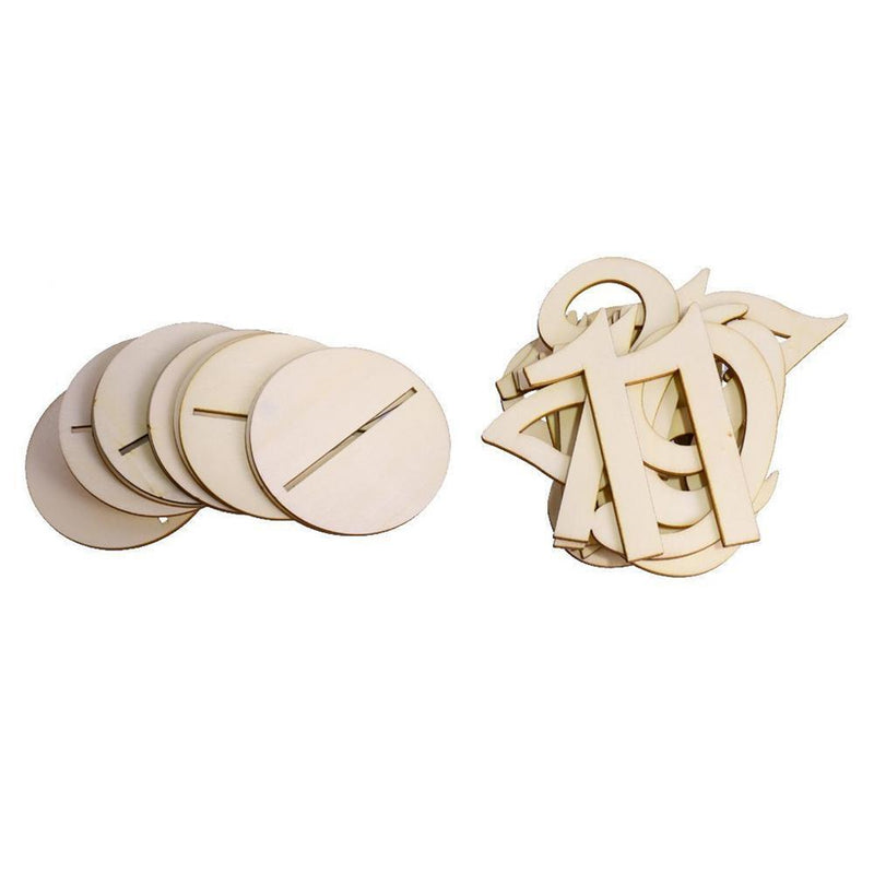 10pcs Wooden Wedding Table Number Cards Ornament Craft (Eleven to Twenty)