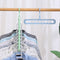 Clothes Wardrobe Hanger Hook Clothing Hanging Rack Shelf Organizer (Blue) Newly