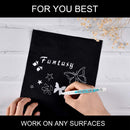 #A White Paint Pens 4 Pack 1/2mm Tip for Wood Rock Plastic Leather Glass Stone