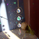 1/5pcs Shiny Moon Sun Heart Ball Wind Chimes Home Balcony Window Car Room Dec