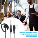 2Pin K Head Braided Earphone Earpiece with PTT Microphone for Kenwood KPG Radio