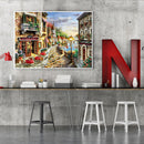 Oil Paint By Numbers Street Scene Frameless Picture Craft Kit for Living Room