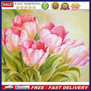 Tulip/Sunflower Oil Paint By Numbers DIY Canvas Wall Picture Craft Home Decor