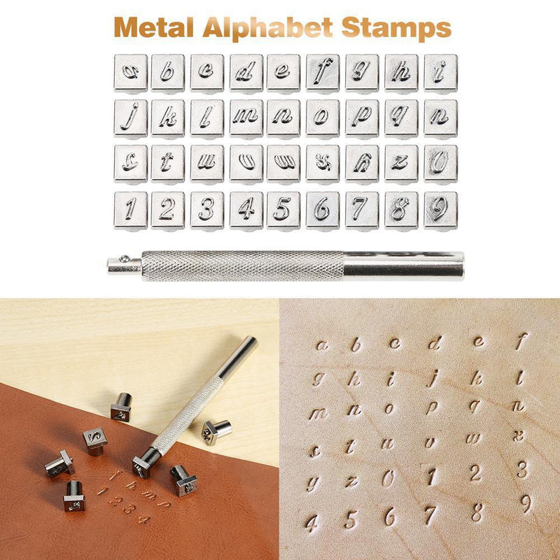36pcs Steel Alphabet Number Stamp Punch Set for Leather Craft Tools Kit  Newly