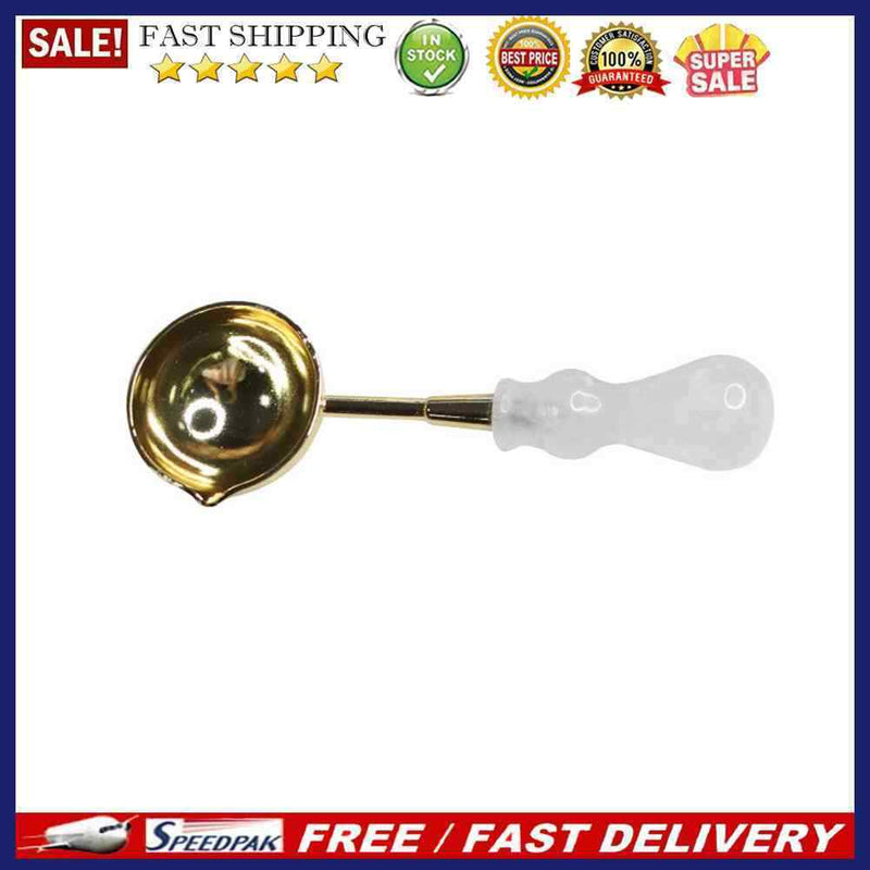 Sealing Stamp Wax Bead Pill Crystal Handle Melting Spoon for Scrapbooking Cra