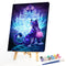 Purple Leopard Oil Paint By Numbers Canvas Drawing DIY Hand Painted Wall Cr #F