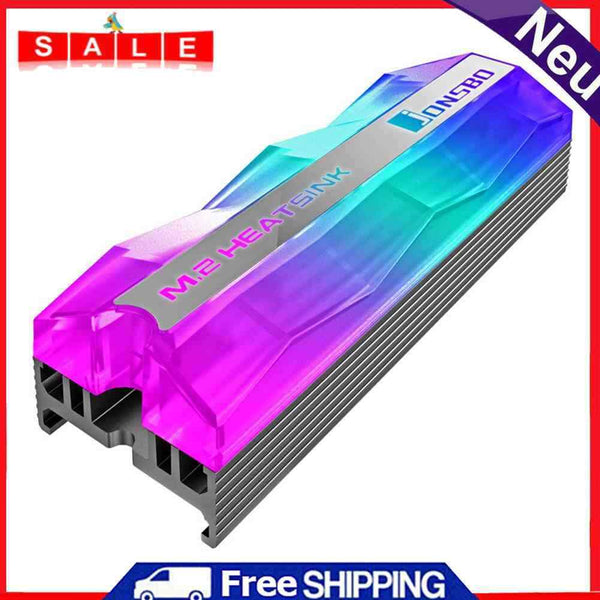 Jonsbo M.2-2 M.2 2280 SSD Heatsink FAN Pin Color Lighting Hard Disk Cooling Pad
