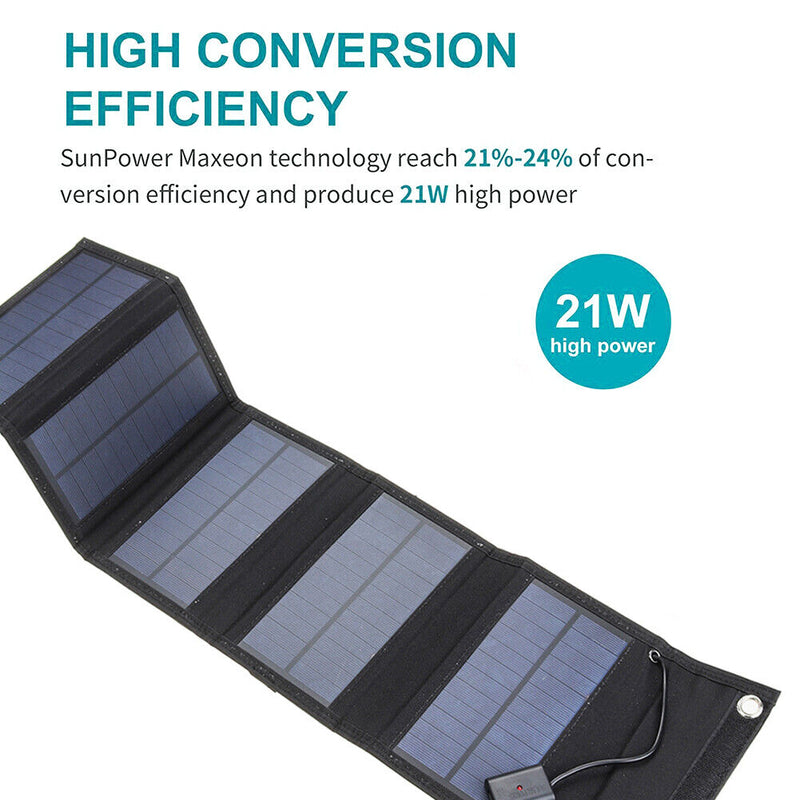 15W 5V USB Solar Panel Pack Kits Waterproof Foldable Power Battery Cells Ch