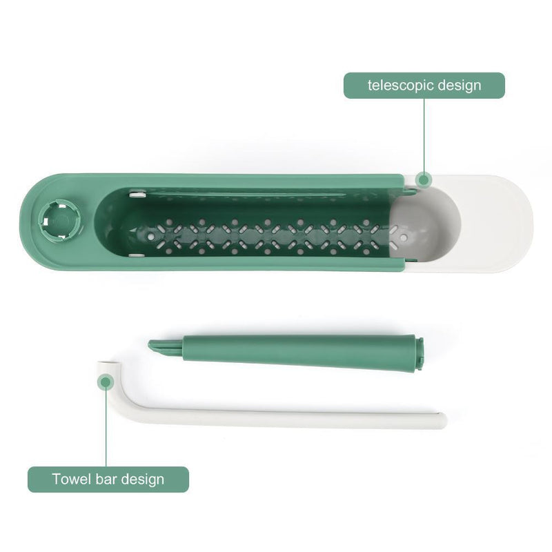 Telescopic Sink Holder-Plastic Adjustable Drainer Sink Tray Sponge Holder