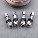 VODOOL 4pcs/Set Car Car Stainless Steel Clamp-in Tire Tire Wheel Valves Cov