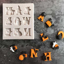 Halloween Letter Alphabet Silicone Chocolate Fondant Cake DIY Moulds Mold Q6I9