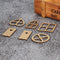 DIY Crafts Card Decor Scrapbooking Frame Carved Embellishment Wooden Ornaments