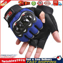 Anti-Skid MTB Bicycle Motorcycle Bike Protective Gloves (Blue Half Finger) Newly