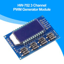 HW-752 3-CH LCD PWM Signal Generator Board 1Hz 150KHz Pulse Frequency Adjus