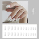 24pcs False Nail Tips Matte Frosted Nail Art Glue On Manicure Tips (Y9-B1)