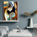Diamond Round 5D DIY Mosaic Painting Kit Abstract Woman Full Drill Picture Craft