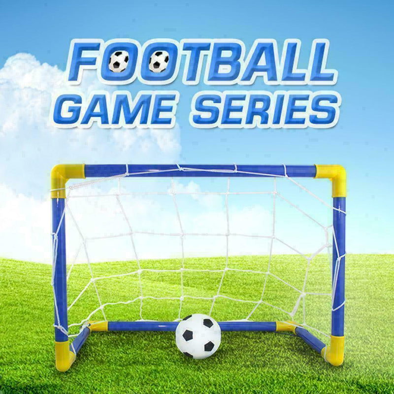 INDOOR OUTDOOR KIDS CHILD FOOTBALL SOCCER SPORT GAME POST P1L3 PUMP GOAL R5E0