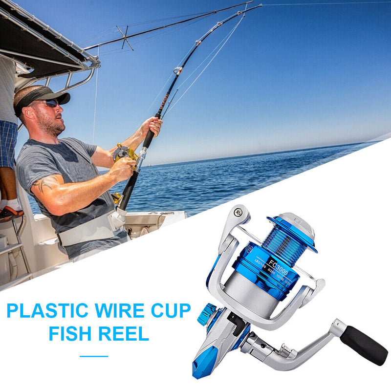 Fishing Spinning Reel Sea Lure Reels PA66 Metal Spool Line Capacity FC1000-40