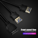 PC Case 20Pin to 2 USB 3.0 Front Panel Cable Adapter with Fixed Foot (30cm)