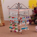 96 Holes Square Metal Jewelry Shelf Desktop Earrings Pendant Stand Holder Rack