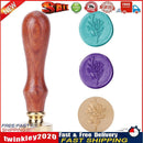 Wood Handle Paint Seal Retro Plant Pattern DIY Wax Seal Stamp Decor (C163) Newly