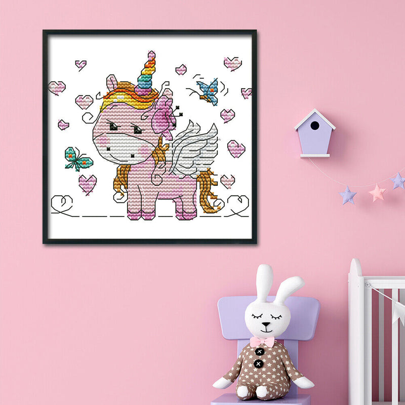 14CT Stamped Cotton Thread Cross Stitch Kits Cartoon Home Decor Art Embroidery