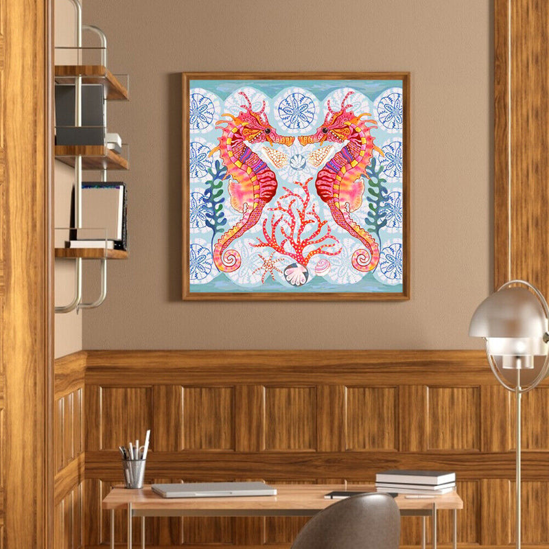 Diamond Painting 5D DIY Sea Horse Full Round Drill Rhinestone Picture Kit Newly