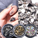 Mix Size Flatback Rhinestone Bottom Crystal Glitter Glass Nail Art Rhinestones