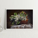 Frameless Oil Paint By Numbers Flowers DIY Canvas Picture Craft for Home