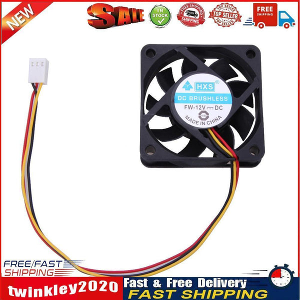 12V DC 6cm PC Cooling Portable Fan Ball Bearing 3 Pin Connector P4 Newly