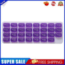 31 Grids Pill Box Case One Month Pill Medicine Container Organizer (Purple)